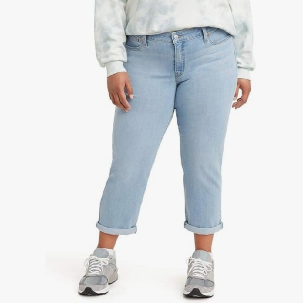 Plus Size Levi's Boyfriend Jeans - Color: Slate Era, Size: 18W midrise